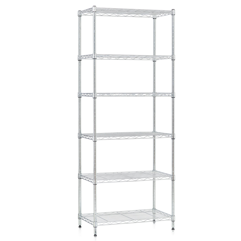 6-Shelf Wire Shelf Unit, Chrome R2455