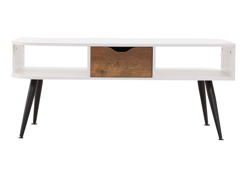 White Coffee Table with Storage J755190