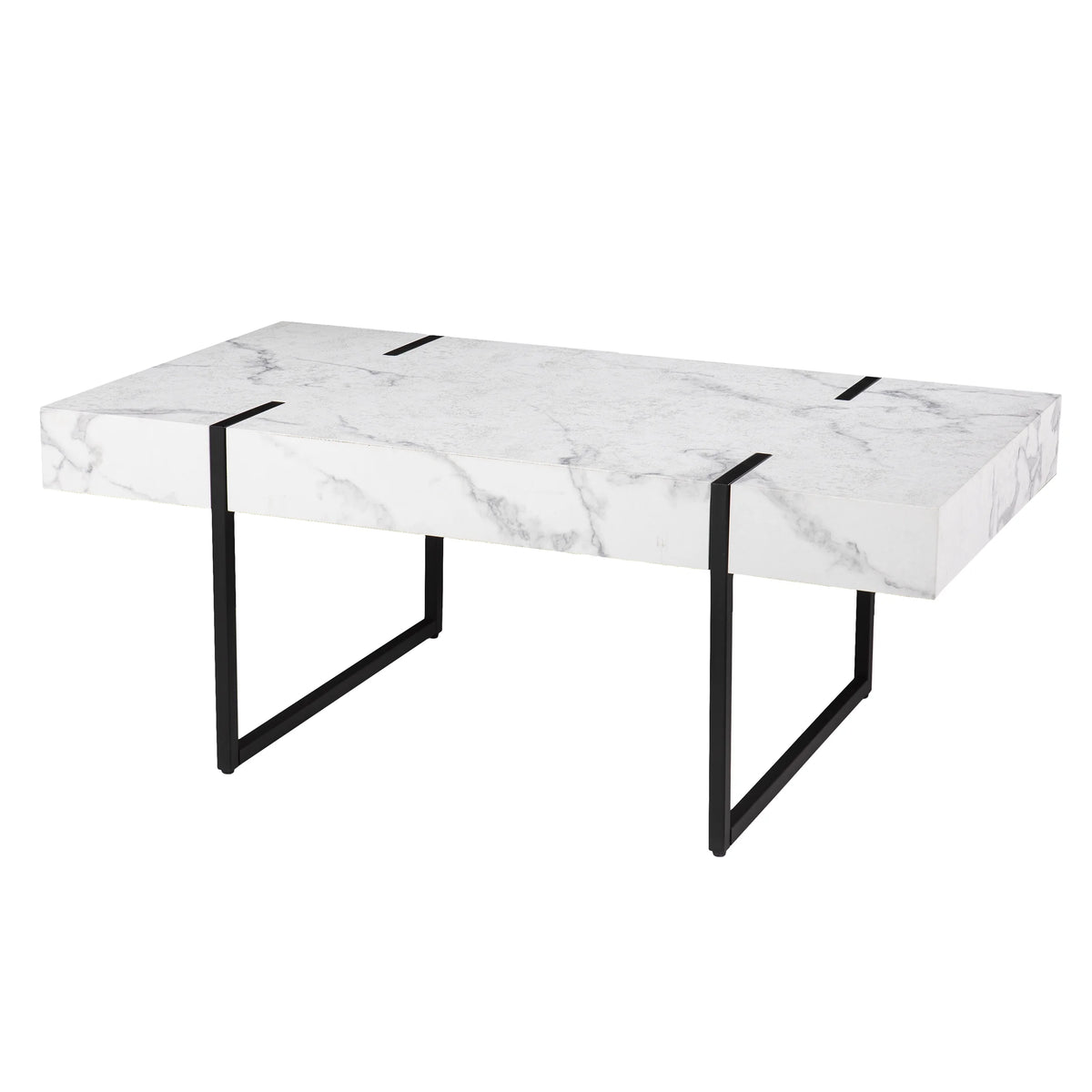 Modern Rectangle Faux Marble Cocktail Table T11221