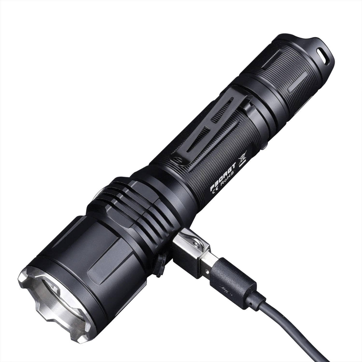 P30RGT USB Rechargeable Portable Tactical LED Flashlight 18650 Mini Torch Y36812