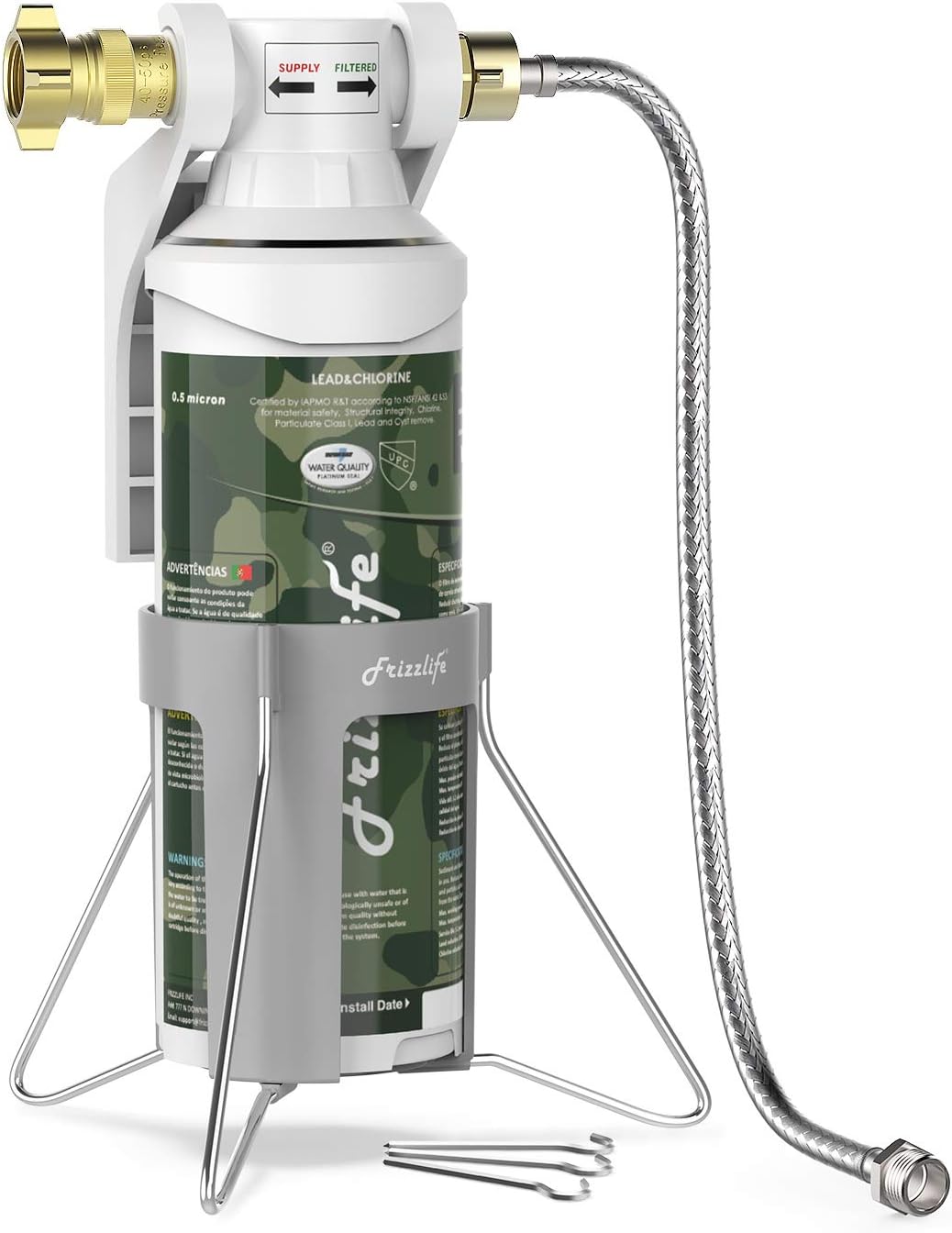 RV Inline Hose Water Filter 0.5 Micron with Pressure Regulator T550761