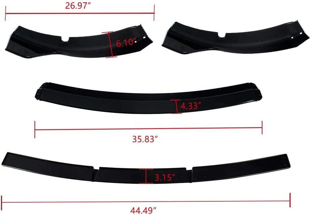 Carbon Fiber Print Front Bumper Lip Splitter Y7089