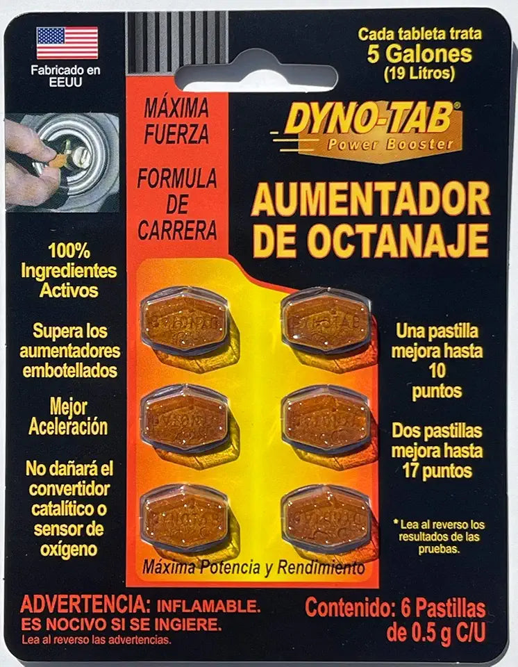Aumentador De Octanaje 6 pastillas de 0.5-g c/u T165
