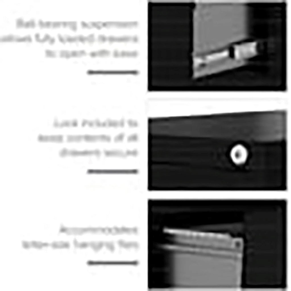 22" 4-Drawer Metal Vertical File Cabinet in Black V24878