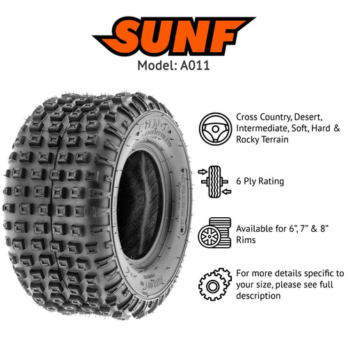 22x11-8 Lawn Mower ATV UTV Tires Set of 4 R358