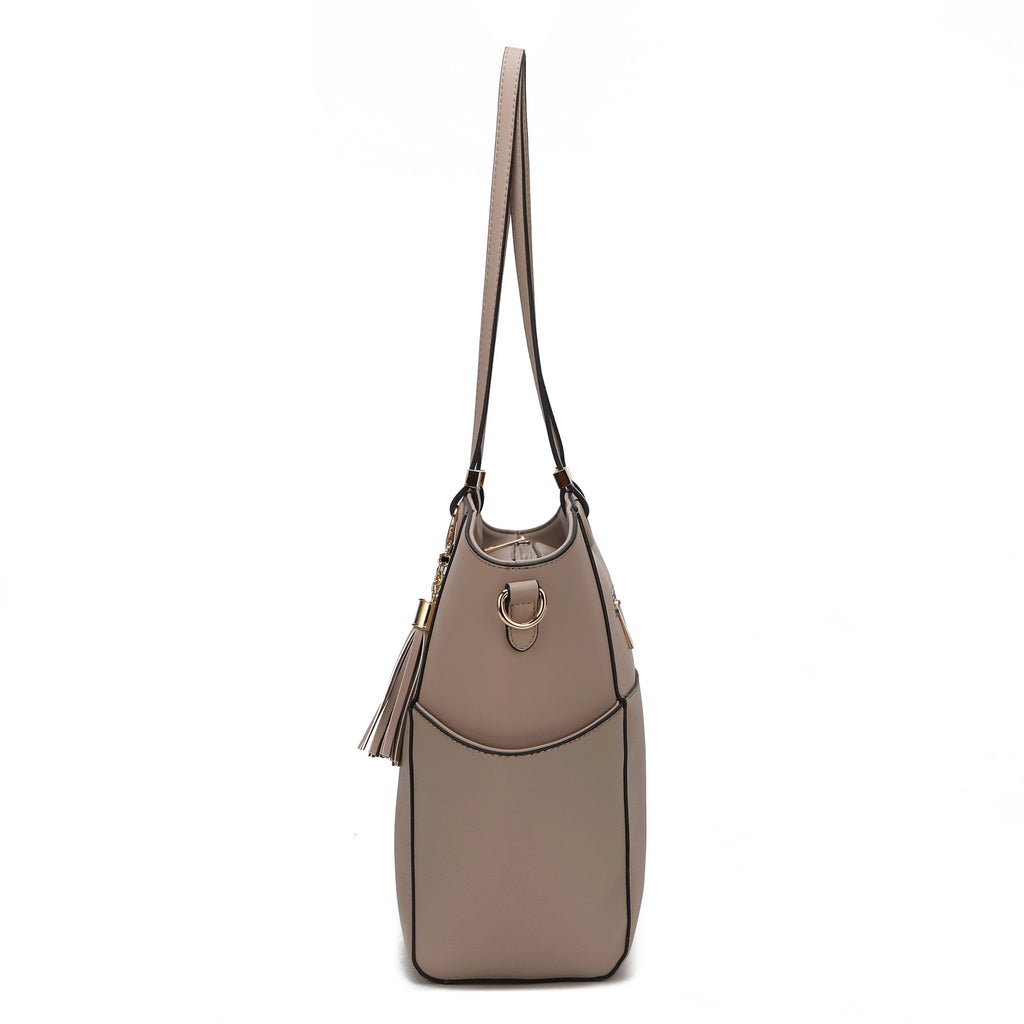 Vegan Leather Womens Tote Bag with Wallet J174