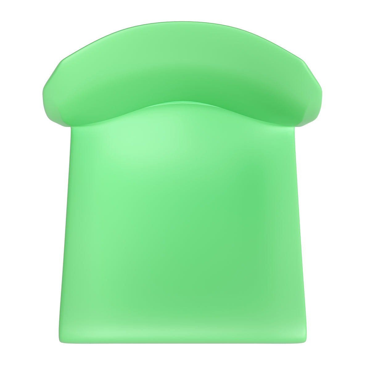 Green Full Back Contoured Stack Chair with Gray Sled Base L844368