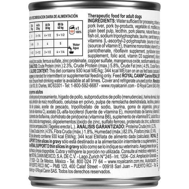 Adult Renal Support Thin Slices in Gravy Canned Dog Food F5254