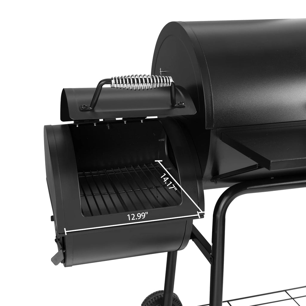 Steel Charcoal Grill with Offset Smoker O9911