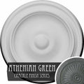 9 5/8x22OD x 1 1/8x22P Ceiling Medallion Hand-Painted Athenian Green Crackle Q2933