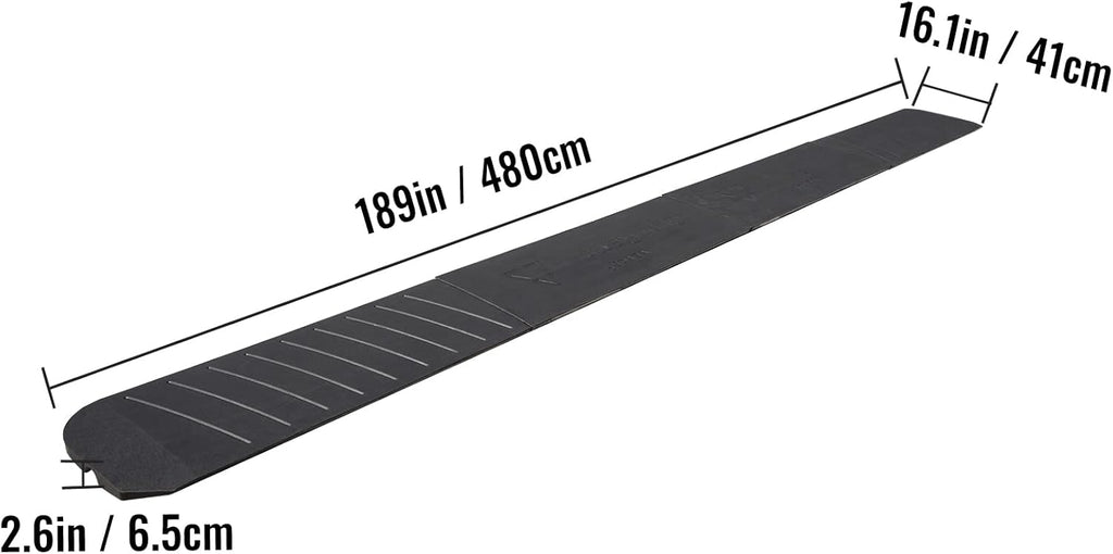 4 Pack Heavy Duty Rubber Curb Ramp Set O367