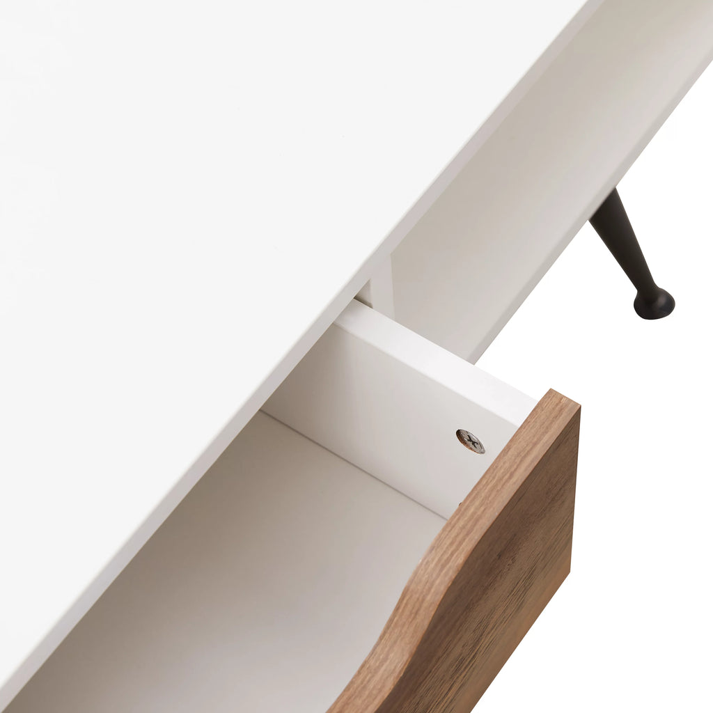 White Coffee Table with Storage J755190