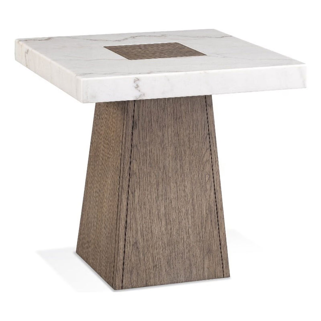 White Square Marble End Table G50969