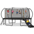 16FT Trampoline with Enclosure, Slide and Ladder S8676