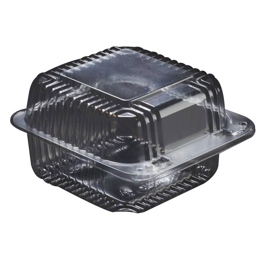 Plastic Square Food Container Clear, 5.3 inch Length x 5.6 inch Width x 3.3 inch Depth, 500/Case K428