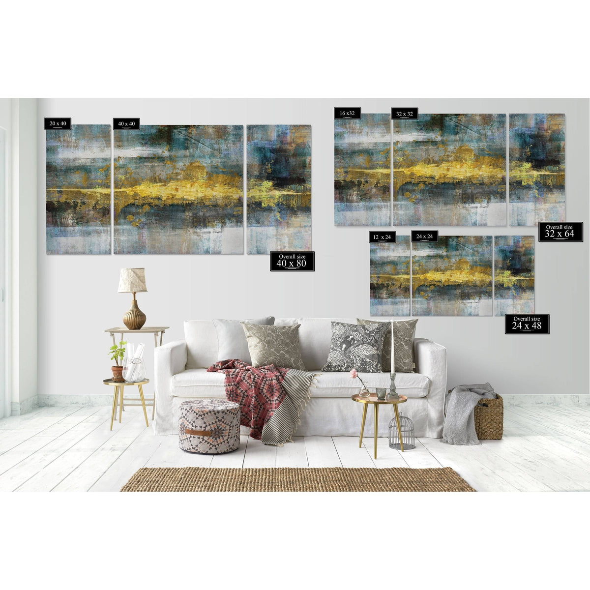 Oversized Canvas Multi Piece Art E420173
