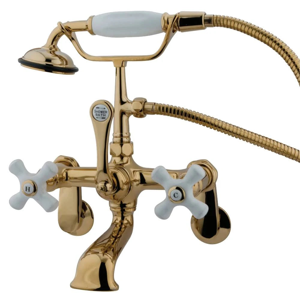 Vintage Wall Mount Clawfoot Tub Filler with Hand Shower I979683