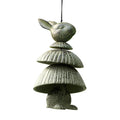 Rabbit Wind Chime, Cast Aluminum Verdigris Finish, 11x22 K47141