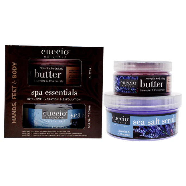 Lavender and Chamomile 2 Pc Sea Salt Scrub and Butter Blend I819