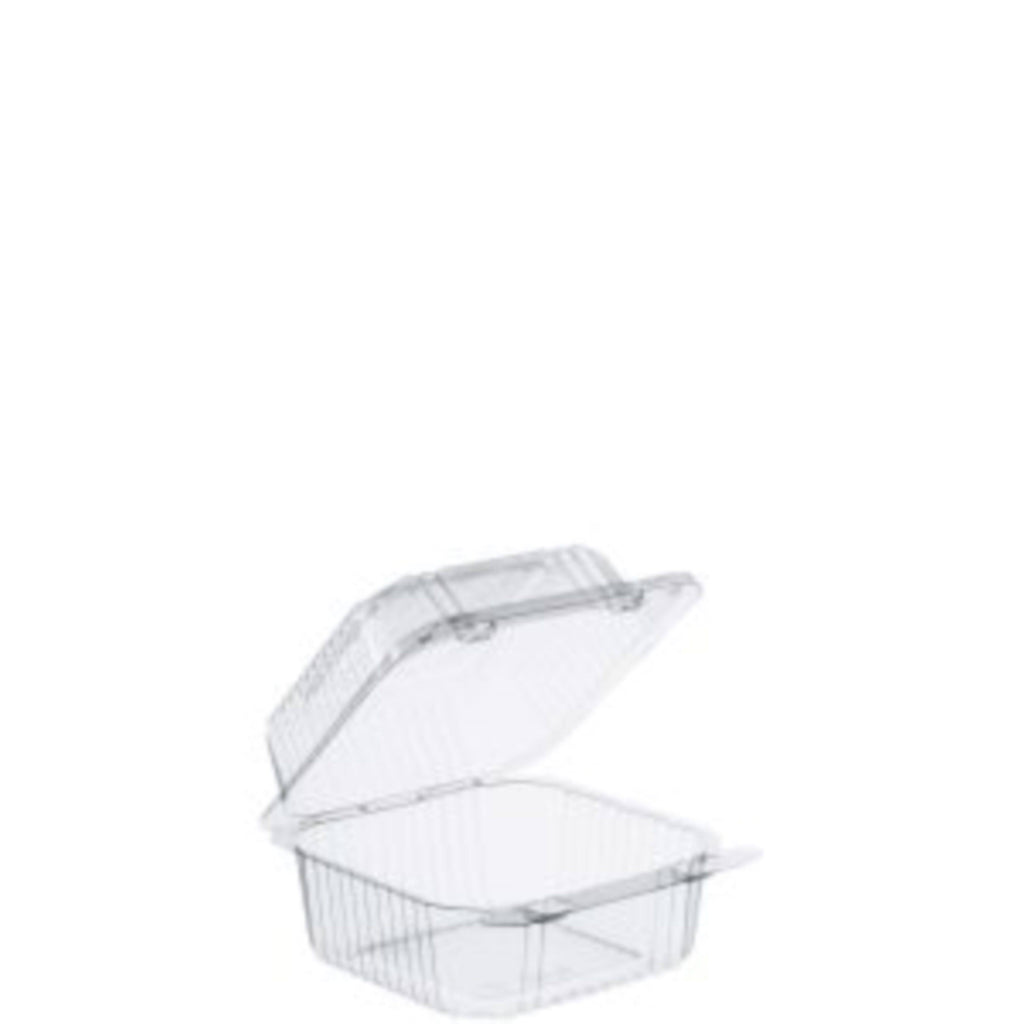 Plastic Square Food Container Clear, 5.3 inch Length x 5.6 inch Width x 3.3 inch Depth, 500/Case K428