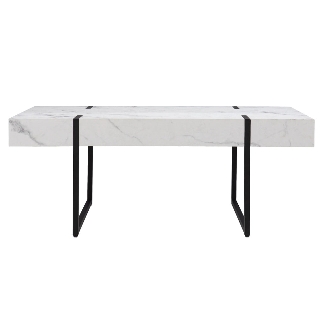 Modern Rectangle Faux Marble Cocktail Table T11221