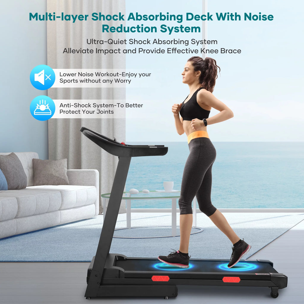 17 Wide Electric Folding Treadmill with Auto Incline S2019