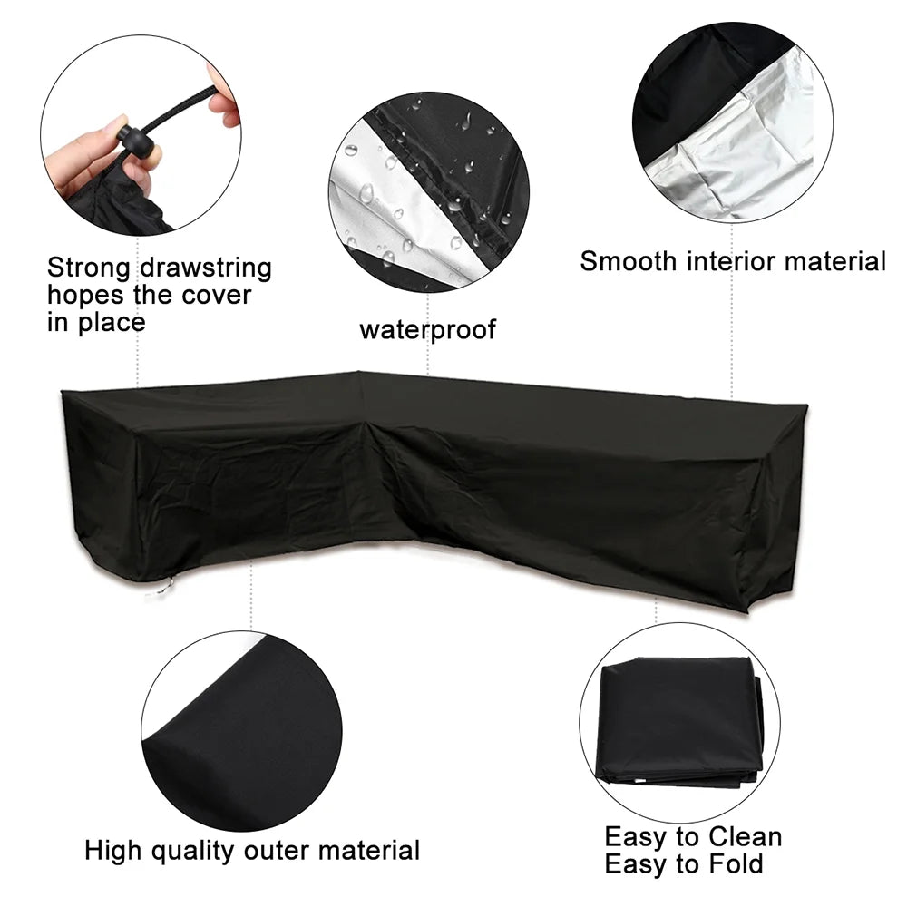 Patio Waterproof Outdoor Furniture Sofa Protector With Storage Bag W448959