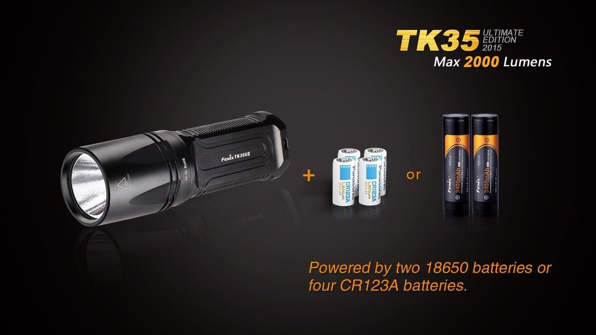 2000 Lumen CREE XHP 50 LED Tactical Flashlight with 2 x 2600mAh Li-ion rechargeable batteries, 4 x CR123A Lithium batteries, 18650 battery charger Q92010