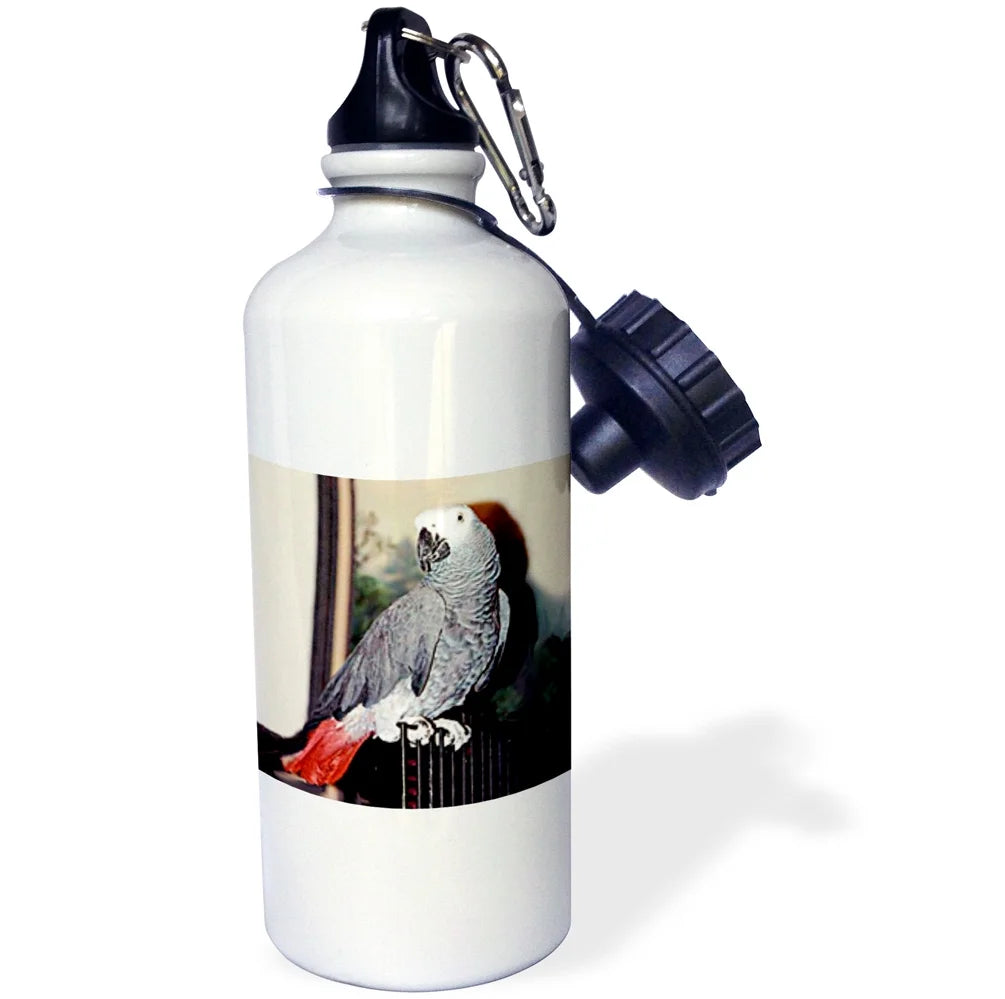 African Grey Parrot Sports Water Bottle 21oz S40301