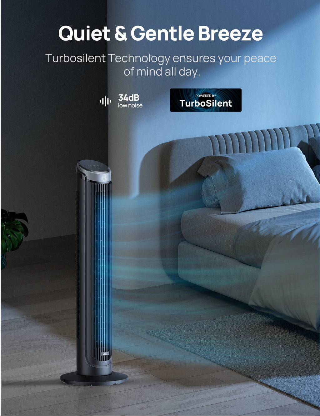 40 Inch Oscillating Tower Fan with Remote N675515