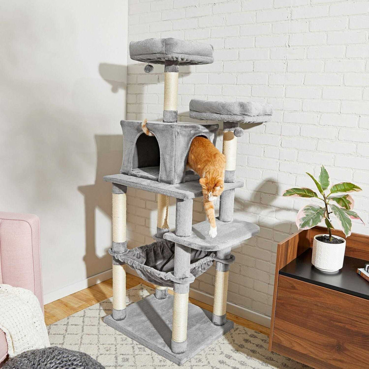 64-in Cat Tree with Hammock R21643