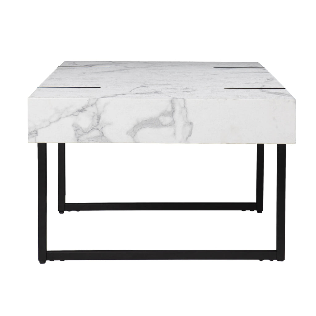 Modern Rectangle Faux Marble Cocktail Table T11221