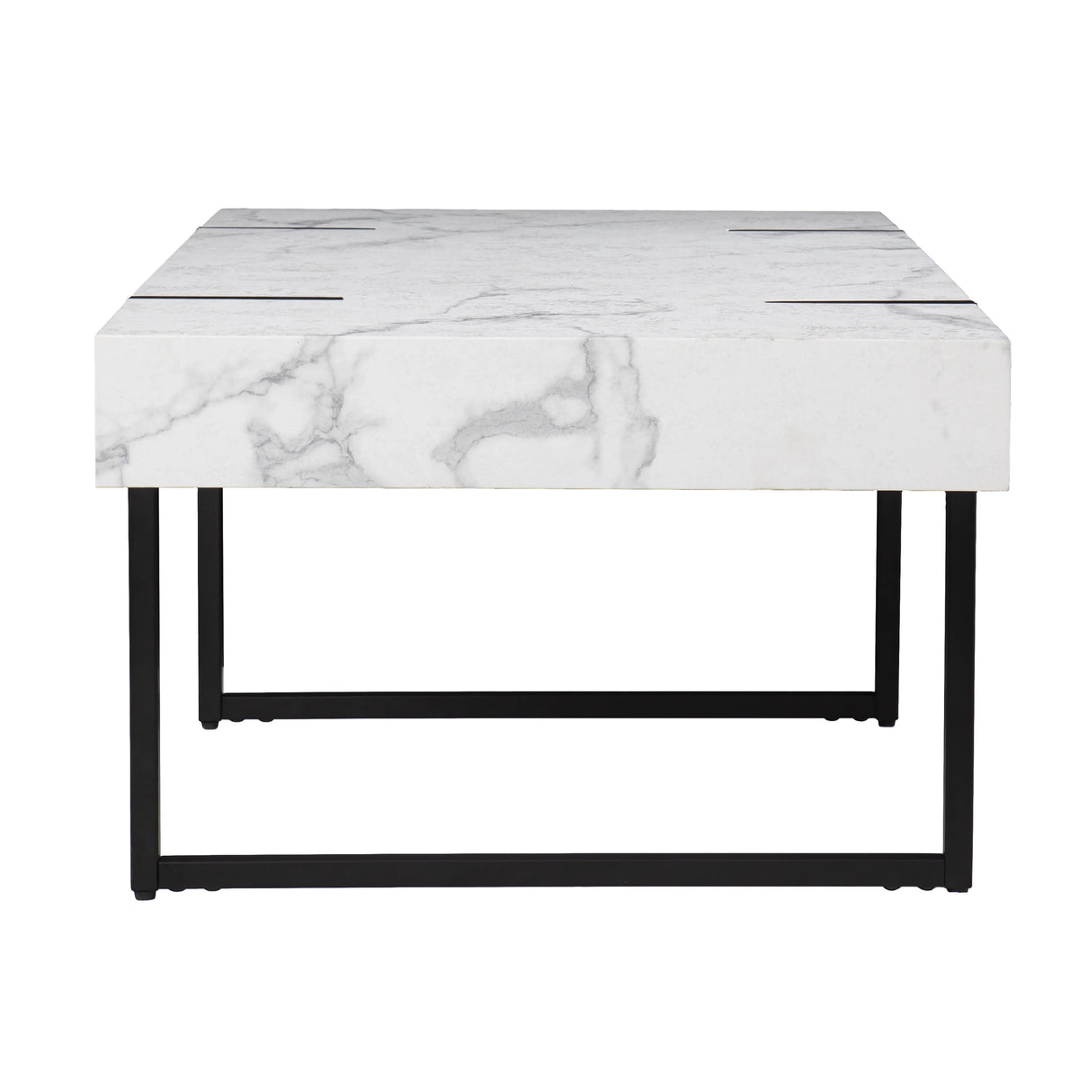 Modern Rectangle Faux Marble Cocktail Table T11221