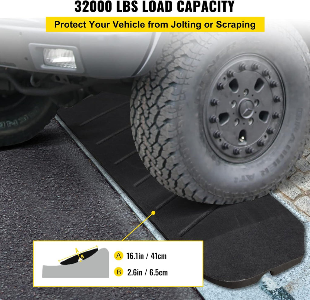 4 Pack Heavy Duty Rubber Curb Ramp Set O367