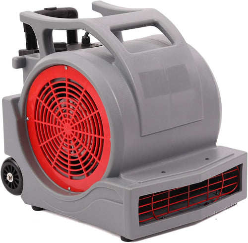 3-Speed 4000 CFM Air Mover Floor Carpet Dryer with Handle Wheelkit Gray S232432