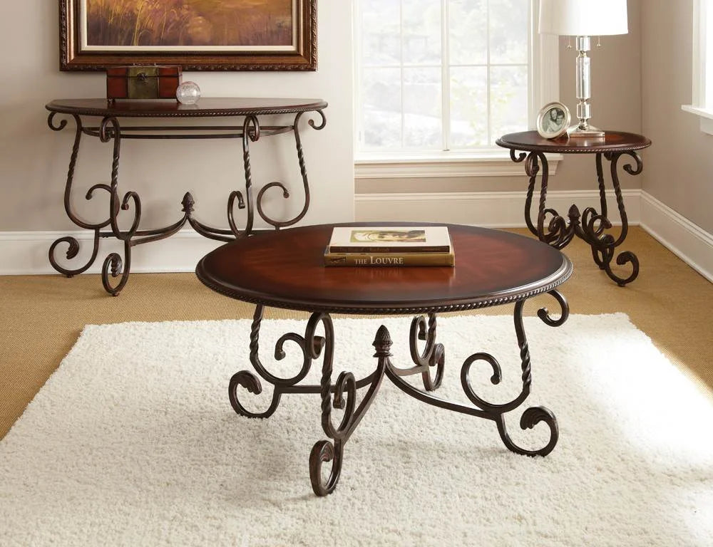 Round Wood Coffee Table A1035