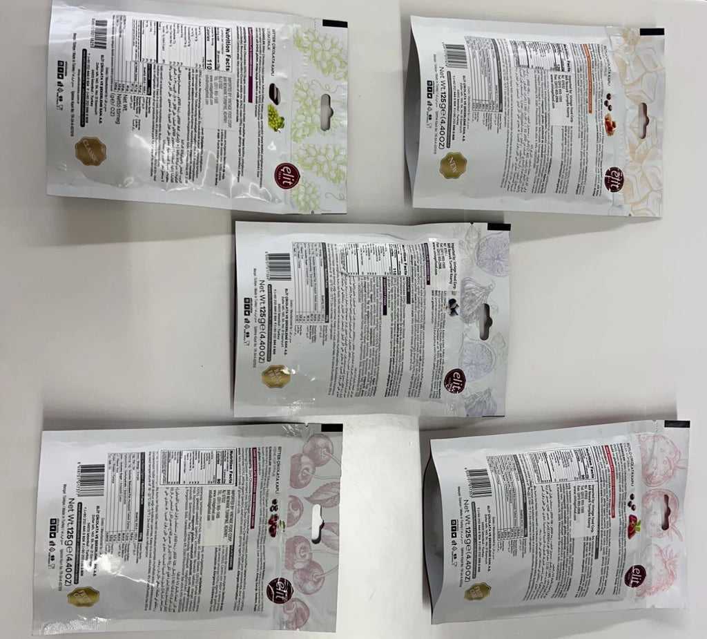 Car Straw Fig Raisins Sour Cherry 4.40 oz 5 Pc A882