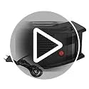 Black Electric Tabletop Fireplace Heater 1000W S88442