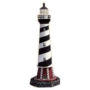 Black Tin Lighthouse Candle Holder J644