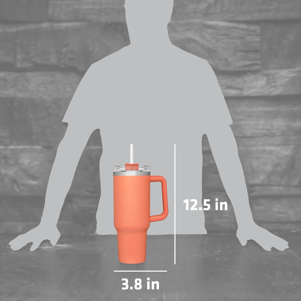 Reusable Insulated Tumbler with Straw and Lid R112046