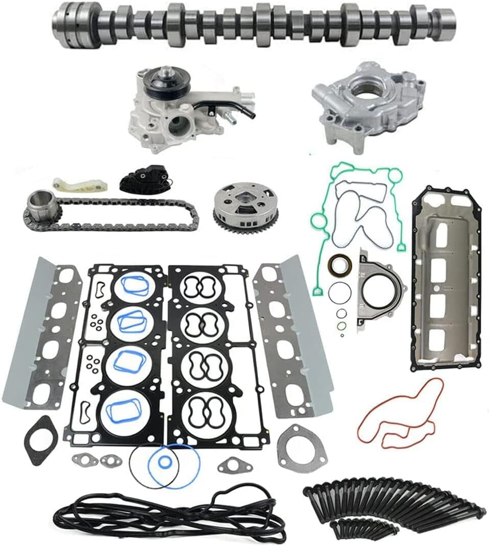 VVT Lifters Camshaft Kit Head Gasket Water Oil Pump Set for 2009-2015 Dodge Ram 1500 5.7L V8 HEMI L644