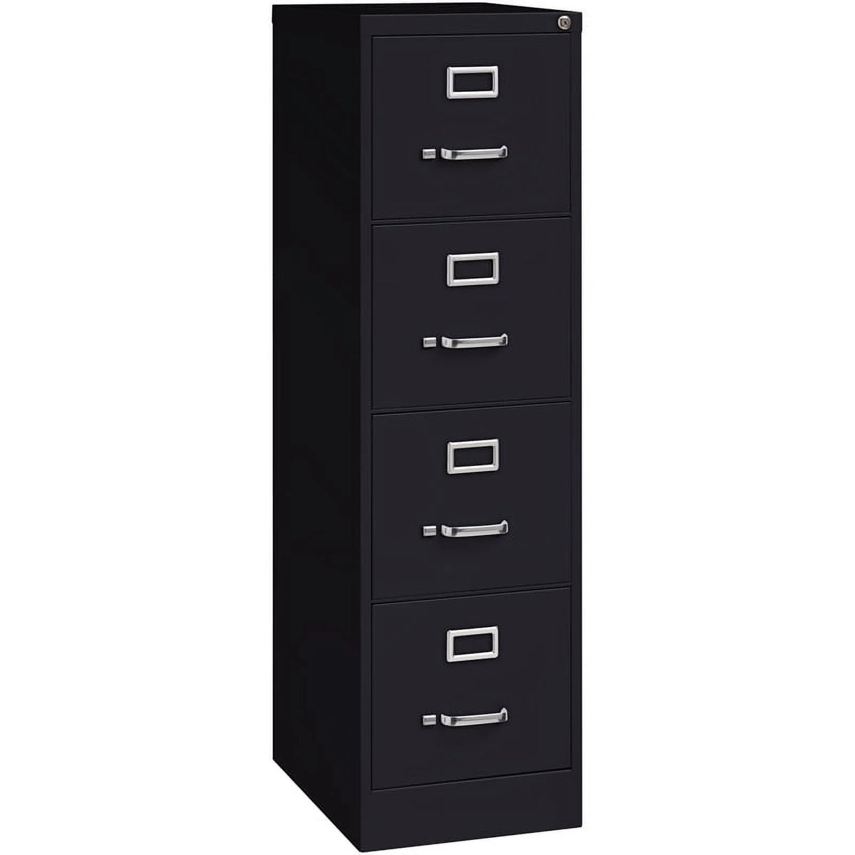 22" 4-Drawer Metal Vertical File Cabinet in Black V24878