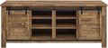 Rustic Sliding Door TV Stand Storage Buffet Table Sideboard C84430