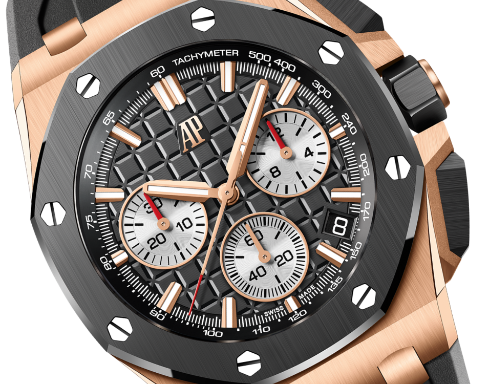 Pink Gold Black Dial Chronograph 43mm E44544