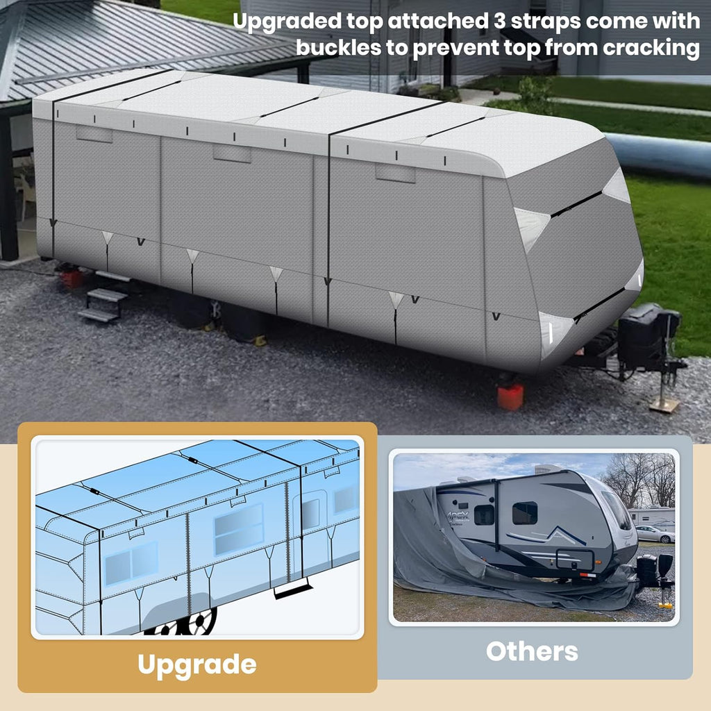Waterproof Travel Trailer RV Cover with Cotton Lining P79738