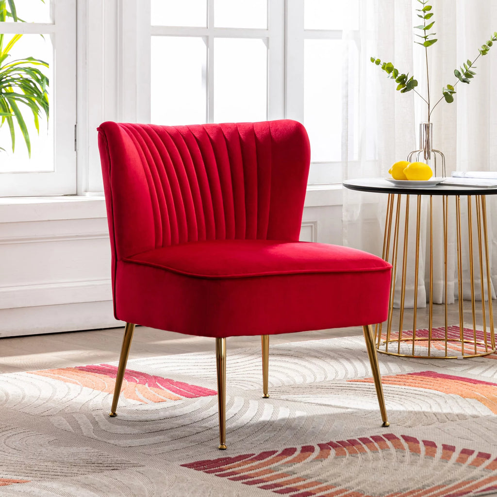 Green Velvet Upholstered Accent Chair E115290