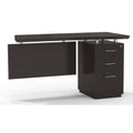 Mocha Single Pedestal Desk Return with Box/Box/File Pedestal G53113