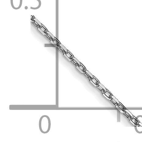 14K White Gold Diamond-Cut Cable Chain Necklace 18 Inches L2721