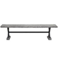 Grey Concrete and Steel Dining Bench L4567