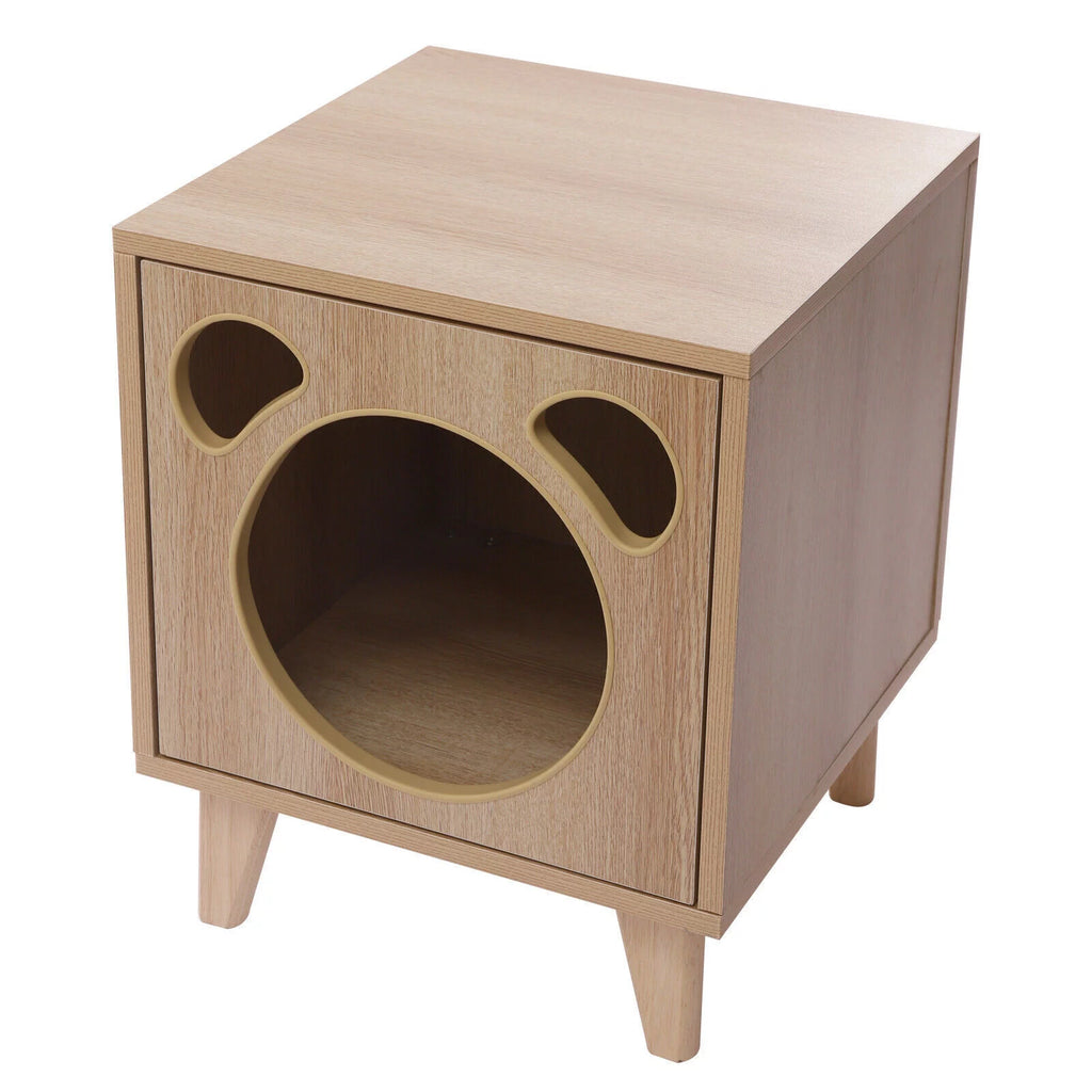 Oak Cat Nest Nightstand T689511